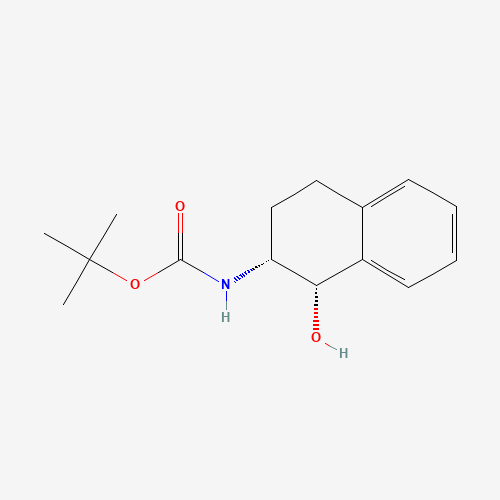 tert-butyl N-[(1S,2R)-1-hydroxy-1,2,3,4-tetrahydronaphthalen-2-yl]carbamate (CAS: 904316-34-3) - Chemical Structure and Molecular Formula 