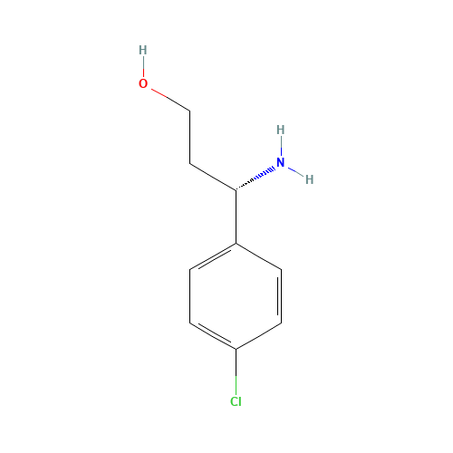(3S)-3-amino-3-(4-chlorophenyl)propan-1-ol (CAS: 886061-26-3) - Chemical Structure and Molecular Formula 
