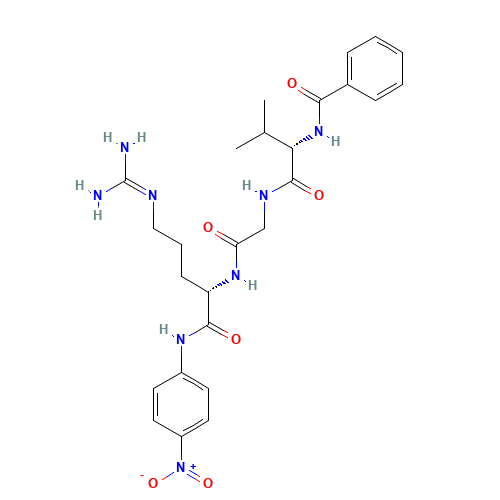 N-[(2S)-1-[[2-[[(2S)-5-(diaminomethylideneamino)-1-(4-nitroanilino)-1-oxopentan-2-yl]amino]-2-oxoethyl]amino]-3-methyl-1-oxobutan-2-yl]benzamide (CAS: 64717-41-5) - Related Chemical Product