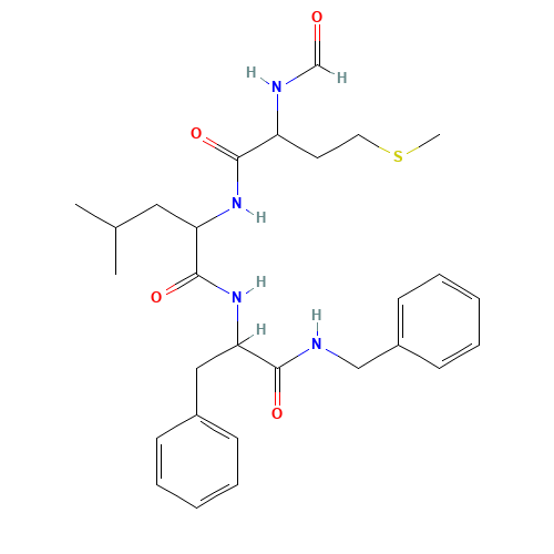 (2S)-N-[(2S)-1-(benzylamino)-1-oxo-3-phenylpropan-2-yl]-2-[[(2S)-2-formamido-4-methylsulfanylbutanoyl]amino]-4-methylpentanamide (CAS: 80180-62-7) - Chemical Structure and Molecular Formula 