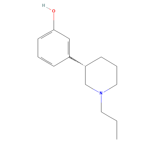 3-[(3S)-1-propylpiperidin-3-yl]phenol (CAS: 85966-89-8) - Chemical Structure and Molecular Formula 