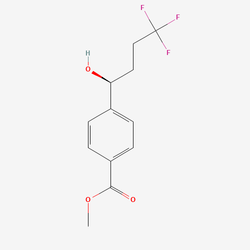 methyl 4-[(1S)-4,4,4-trifluoro-1-hydroxybutyl]benzoate (CAS: 953422-97-4) - Chemical Structure and Molecular Formula 