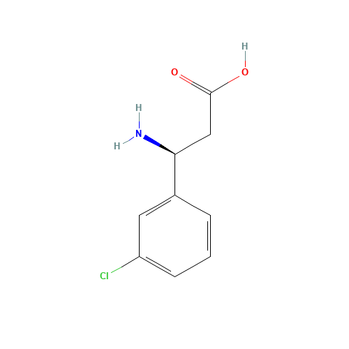 (3S)-3-amino-3-(3-chlorophenyl)propanoic acid (CAS: 774178-18-6) - Chemical Structure and Molecular Formula 