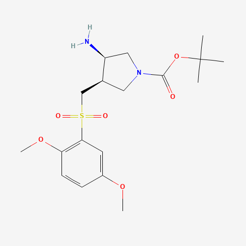 tert-butyl (3R,4R)-3-amino-4-[(2,5-dimethoxyphenyl)sulfonylmethyl]pyrrolidine-1-carboxylate (CAS: 1253789-88-6) - Related Chemical Product