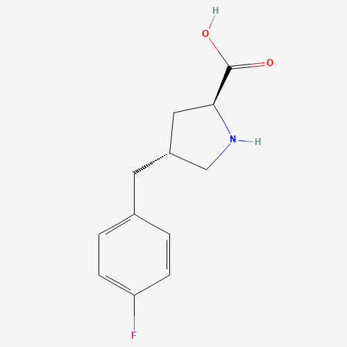 (2S,4R)-4-[(4-fluorophenyl)methyl]pyrrolidine-2-carboxylic acid (CAS: 1049977-93-6) - Chemical Structure and Molecular Formula 