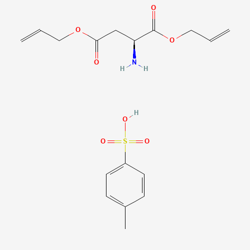 bis(prop-2-enyl) (2S)-2-aminobutanedioate;4-methylbenzenesulfonic acid (CAS: 125229-60-9) - Chemical Structure and Molecular Formula 