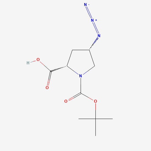 (2S,4S)-4-azido-1-[(2-methylpropan-2-yl)oxycarbonyl]pyrrolidine-2-carboxylic acid (CAS: 132622-65-2) - Related Chemical Product