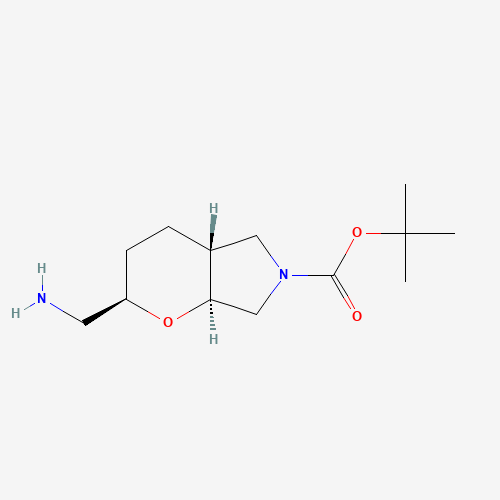 tert-butyl (2R,4aR,7aS)-2-(aminomethyl)-3,4,4a,5,7,7a-hexahydro-2H-pyrano[2,3-c]pyrrole-6-carboxylate (CAS: 1263283-92-6) - Chemical Structure and Molecular Formula 