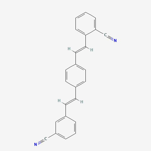 2-[(E)-2-[4-[(E)-2-(3-cyanophenyl)ethenyl]phenyl]ethenyl]benzonitrile (CAS: 79026-03-2) - Chemical Structure and Molecular Formula 