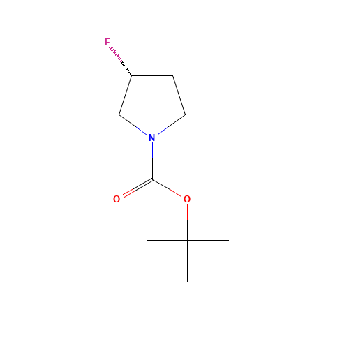 tert-butyl (3R)-3-fluoropyrrolidine-1-carboxylate (CAS: 876617-25-3) - Chemical Structure and Molecular Formula 