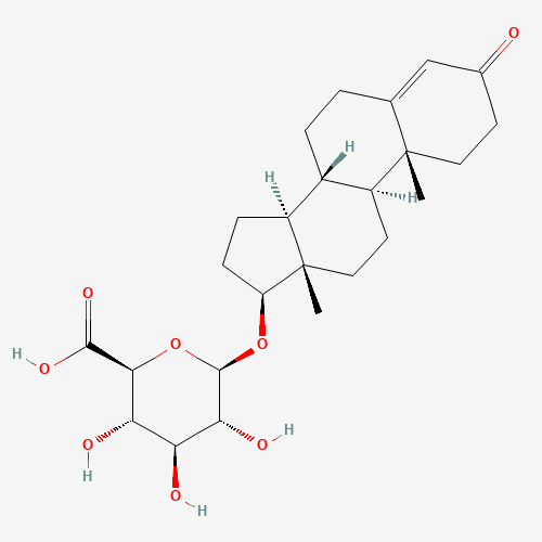 (2S,3S,4S,5R,6R)-6-[[(8R,9S,10R,13S,14S,17S)-10,13-dimethyl-3-oxo-1,2,6,7,8,9,11,12,14,15,16,17-dodecahydrocyclopenta[a]phenanthren-17-yl]oxy]-3,4,5-trihydroxyoxane-2-carboxylic acid (CAS: 1180-25-2) - Related Chemical Product