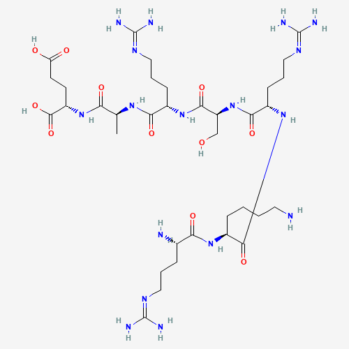 (2S)-2-[[(2S)-2-[[(2S)-2-[[(2S)-2-[[(2S)-2-[[(2S)-6-amino-2-[[(2S)-2-amino-5-(diaminomethylideneamino)pentanoyl]amino]hexanoyl]amino]-5-(diaminomethylideneamino)pentanoyl]amino]-3-hydroxypropanoyl]amino]-5-(diaminomethylideneamino)pentanoyl]amino]propanoy (CAS: 81187-14-6) - Related Chemical Product
