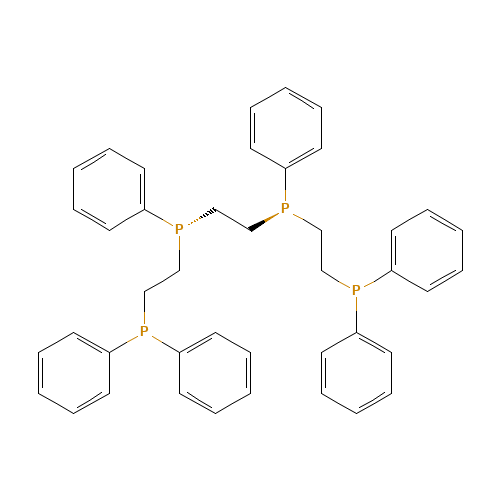 (R)-2-diphenylphosphanylethyl-[2-[2-diphenylphosphanylethyl(phenyl)phosphanyl]ethyl]-phenylphosphane (CAS: 54294-46-1) - Chemical Structure and Molecular Formula 