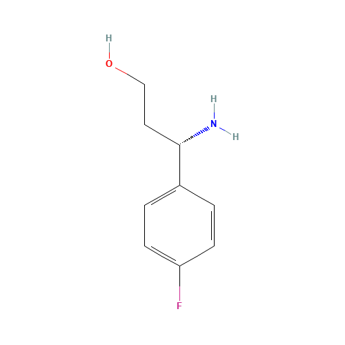 (3S)-3-amino-3-(4-fluorophenyl)propan-1-ol (CAS: 228422-49-9) - Chemical Structure and Molecular Formula 