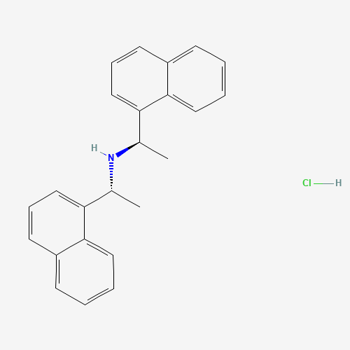 (1R)-1-naphthalen-1-yl-N-[(1R)-1-naphthalen-1-ylethyl]ethanamine;hydrochloride (CAS: 312619-39-9) - Chemical Structure and Molecular Formula 
