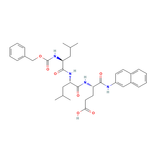 (4S)-4-[[(2S)-4-methyl-2-[[(2S)-4-methyl-2-(phenylmethoxycarbonylamino)pentanoyl]amino]pentanoyl]amino]-5-(naphthalen-2-ylamino)-5-oxopentanoic acid (CAS: 75873-85-7) - Related Chemical Product