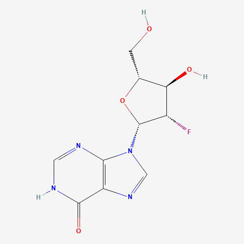 9-[(2R,3S,4R,5R)-3-fluoro-4-hydroxy-5-(hydroxymethyl)oxolan-2-yl]-3H-purin-6-one (CAS: 98983-40-5) - Chemical Structure and Molecular Formula 