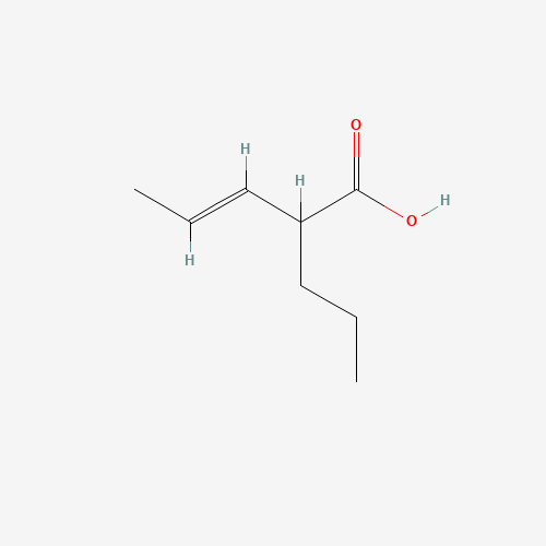 (E)-2-propylpent-3-enoic acid (CAS: 72010-19-6) - Chemical Structure and Molecular Formula 