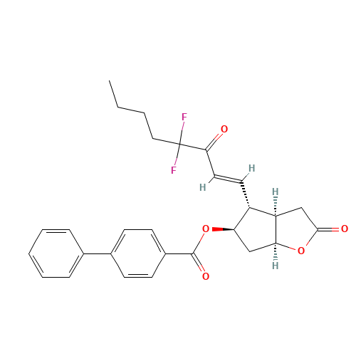 [(3aR,4R,5R,6aS)-4-[(E)-4,4-difluoro-3-oxooct-1-enyl]-2-oxo-3,3a,4,5,6,6a-hexahydrocyclopenta[b]furan-5-yl] 4-phenylbenzoate (CAS: 118583-35-0) - Related Chemical Product