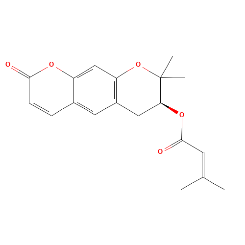 [(3S)-2,2-dimethyl-8-oxo-3,4-dihydropyrano[3,2-g]chromen-3-yl] 3-methylbut-2-enoate (CAS: 5928-25-6) - Related Chemical Product