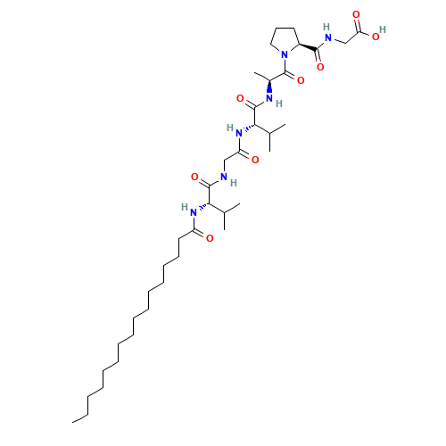 2-[[(2S)-1-[(2S)-2-[[(2S)-2-[[2-[[(2S)-2-(hexadecanoylamino)-3-methylbutanoyl]amino]acetyl]amino]-3-methylbutanoyl]amino]propanoyl]pyrrolidine-2-carbonyl]amino]acetic acid (CAS: 171263-26-6) - Related Chemical Product