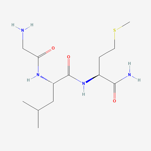 (2S)-2-[(2-aminoacetyl)amino]-N-[(2S)-1-amino-4-methylsulfanyl-1-oxobutan-2-yl]-4-methylpentanamide (CAS: 4652-64-6) - Chemical Structure and Molecular Formula 