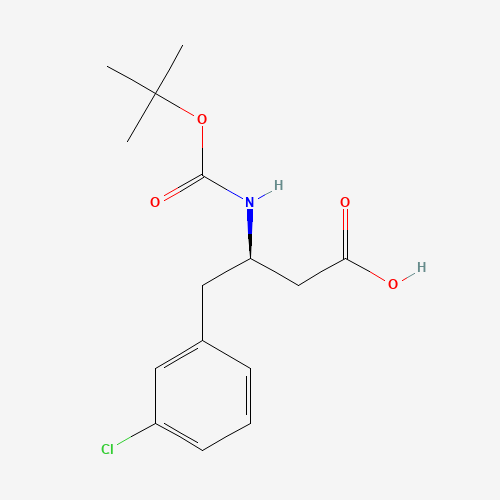 (3R)-4-(3-chlorophenyl)-3-[(2-methylpropan-2-yl)oxycarbonylamino]butanoic acid (CAS: 331763-56-5) - Related Chemical Product