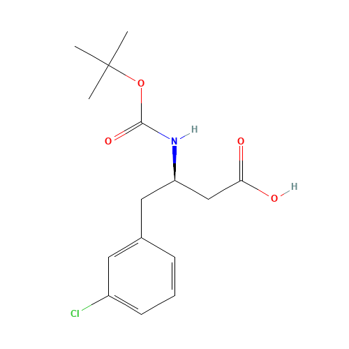 (3R)-4-(3-chlorophenyl)-3-[(2-methylpropan-2-yl)oxycarbonylamino]butanoic acid (CAS: 331763-56-5) - Related Chemical Product