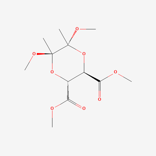dimethyl (2R,3R,5R,6R)-2,3-dimethoxy-5,6-dimethyl-1,4-dioxane-2,3-dicarboxylate (CAS: 181586-74-3) - Chemical Structure and Molecular Formula 