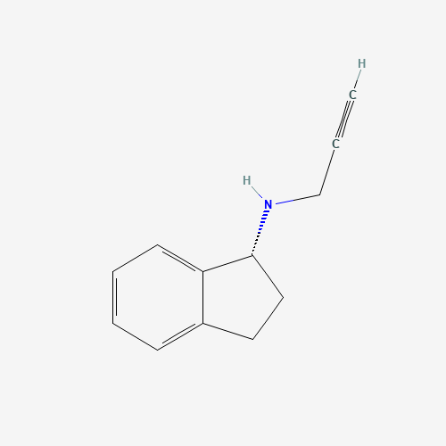 (1R)-N-prop-2-ynyl-2,3-dihydro-1H-inden-1-amine (CAS: 136236-51-6) - Chemical Structure and Molecular Formula 