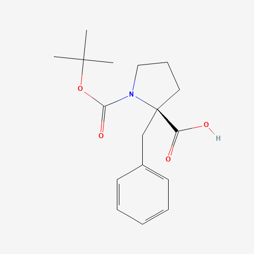 (2R)-2-benzyl-1-[(2-methylpropan-2-yl)oxycarbonyl]pyrrolidine-2-carboxylic acid (CAS: 706806-60-2) - Chemical Structure and Molecular Formula 