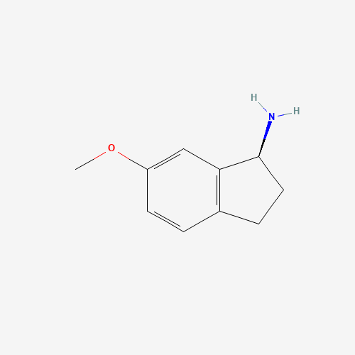 (1S)-6-methoxy-2,3-dihydro-1H-inden-1-amine (CAS: 168903-23-9) - Chemical Structure and Molecular Formula 