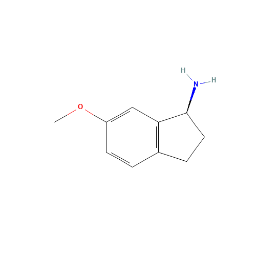 (1S)-6-methoxy-2,3-dihydro-1H-inden-1-amine (CAS: 168903-23-9) - Chemical Structure and Molecular Formula 