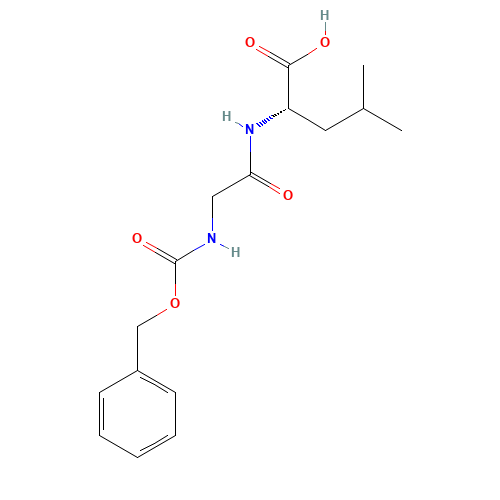(2S)-4-methyl-2-[[2-(phenylmethoxycarbonylamino)acetyl]amino]pentanoic acid (CAS: 1421-69-8) - Chemical Structure and Molecular Formula 