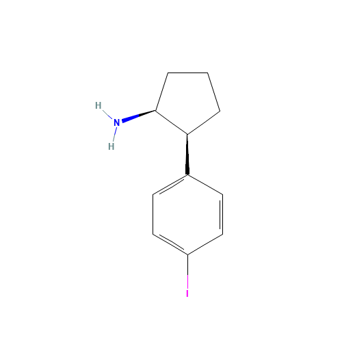 (1S,2S)-2-(4-iodophenyl)cyclopentan-1-amine (CAS: 1263281-45-3) - Chemical Structure and Molecular Formula 