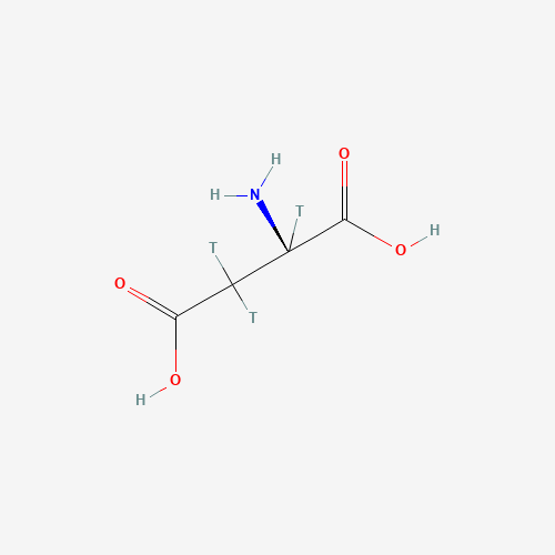 (2R)-2-amino-2,3,3-tritritiobutanedioic acid (CAS: 78333-14-9) - Chemical Structure and Molecular Formula 