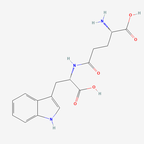 (2S)-2-amino-5-[[(1S)-1-carboxy-2-(1H-indol-3-yl)ethyl]amino]-5-oxopentanoic acid (CAS: 66471-20-3) - Chemical Structure and Molecular Formula 