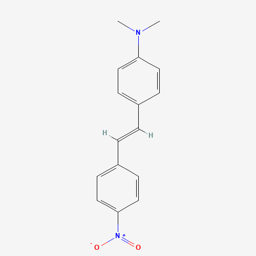 N,N-dimethyl-4-[(E)-2-(4-nitrophenyl)ethenyl]aniline (CAS: 4584-57-0) - Chemical Structure and Molecular Formula 