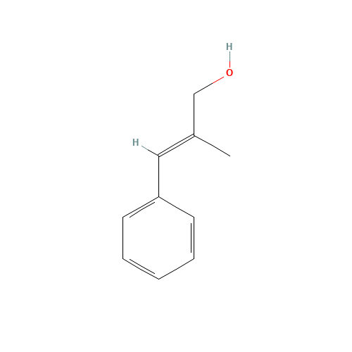 (E)-2-methyl-3-phenylprop-2-en-1-ol (CAS: 1504-55-8) - Chemical Structure and Molecular Formula 