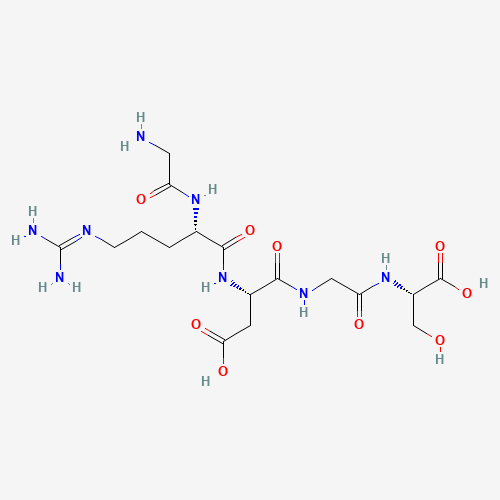 (3S)-3-[[(2S)-2-[(2-aminoacetyl)amino]-5-(diaminomethylideneamino)pentanoyl]amino]-4-[[2-[[(1S)-1-carboxy-2-hydroxyethyl]amino]-2-oxoethyl]amino]-4-oxobutanoic acid (CAS: 99131-38-1) - Related Chemical Product
