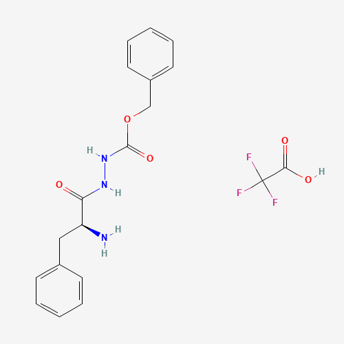 benzyl N-[[(2S)-2-amino-3-phenylpropanoyl]amino]carbamate;2,2,2-trifluoroacetic acid (CAS: 19046-94-7) - Chemical Structure and Molecular Formula 