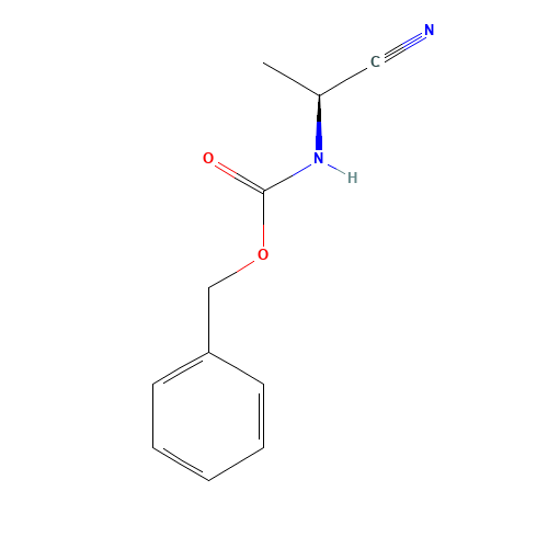 benzyl N-[(1S)-1-cyanoethyl]carbamate (CAS: 17343-54-3) - Chemical Structure and Molecular Formula 