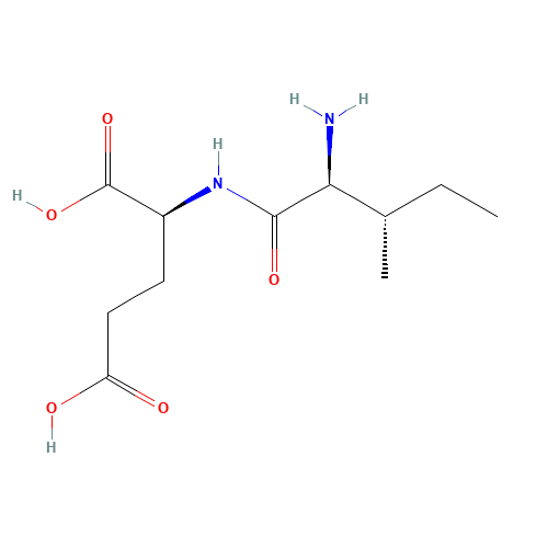 (2S)-2-[[(2S,3S)-2-amino-3-methylpentanoyl]amino]pentanedioic acid (CAS: 42516-53-0) - Chemical Structure and Molecular Formula 