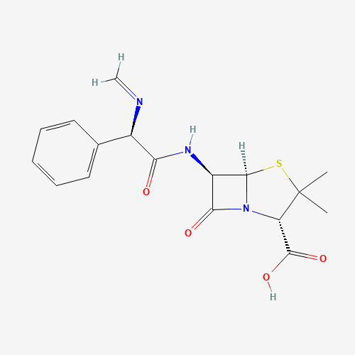 (2S,5R,6R)-3,3-dimethyl-6-[[(2R)-2-(methylideneamino)-2-phenylacetyl]amino]-7-oxo-4-thia-1-azabicyclo[3.2.0]heptane-2-carboxylic acid (CAS: 6489-97-0) - Related Chemical Product