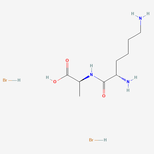 (2S)-2-[[(2S)-2,6-diaminohexanoyl]amino]propanoic acid;dihydrobromide (CAS: 57448-86-9) - Chemical Structure and Molecular Formula 