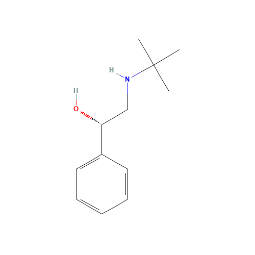 (1S)-2-(tert-butylamino)-1-phenylethanol (CAS: 14467-32-4) - Chemical Structure and Molecular Formula 