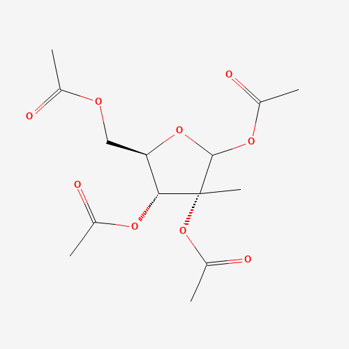 [(2R,3R,4R)-3,4,5-triacetyloxy-4-methyloxolan-2-yl]methyl acetate (CAS: 306960-25-8) - Chemical Structure and Molecular Formula 