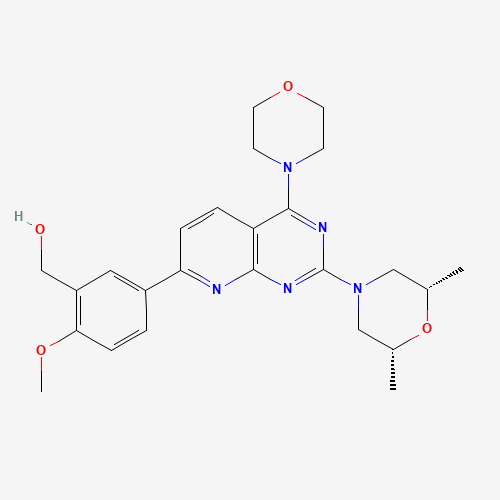 [5-[2-[(2R,6S)-2,6-dimethylmorpholin-4-yl]-4-morpholin-4-ylpyrido[2,3-d]pyrimidin-7-yl]-2-methoxyphenyl]methanol (CAS: 938440-64-3) - Related Chemical Product