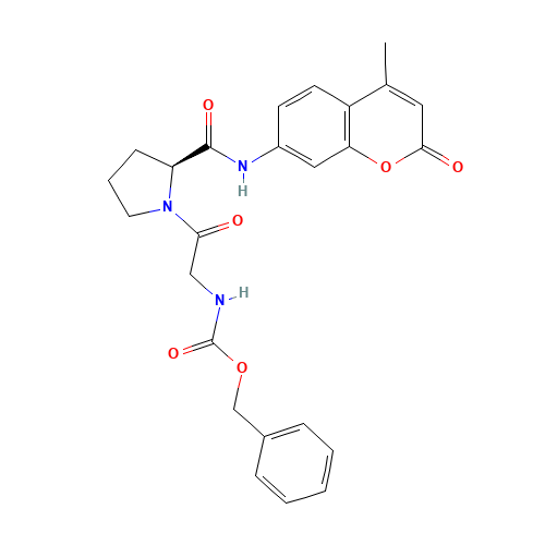 benzyl N-[2-[(2S)-2-[(4-methyl-2-oxochromen-7-yl)carbamoyl]pyrrolidin-1-yl]-2-oxoethyl]carbamate (CAS: 68542-93-8) - Related Chemical Product