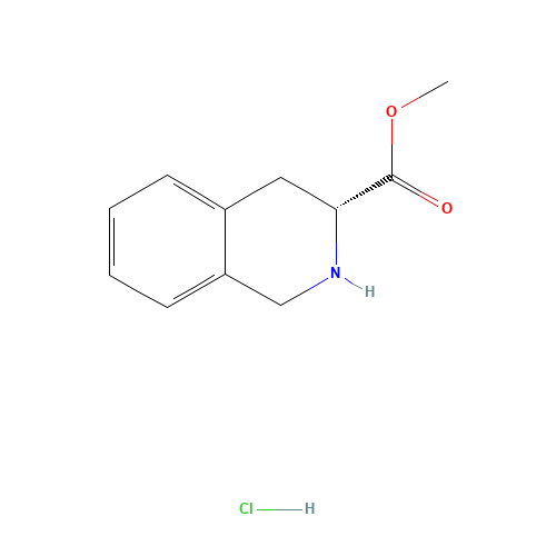 methyl (3R)-1,2,3,4-tetrahydroisoquinoline-3-carboxylate;hydrochloride (CAS: 146074-43-3) - Chemical Structure and Molecular Formula 